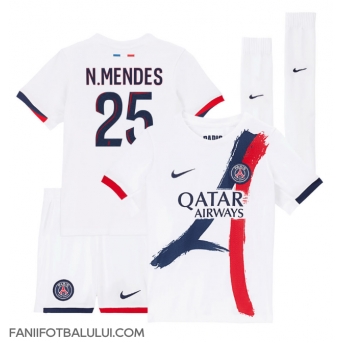 Paris Saint-Germain Nuno Mendes #25 Echipament de Fotbal Replică 2025-26 Copii Deplasare (+ Șorturi)